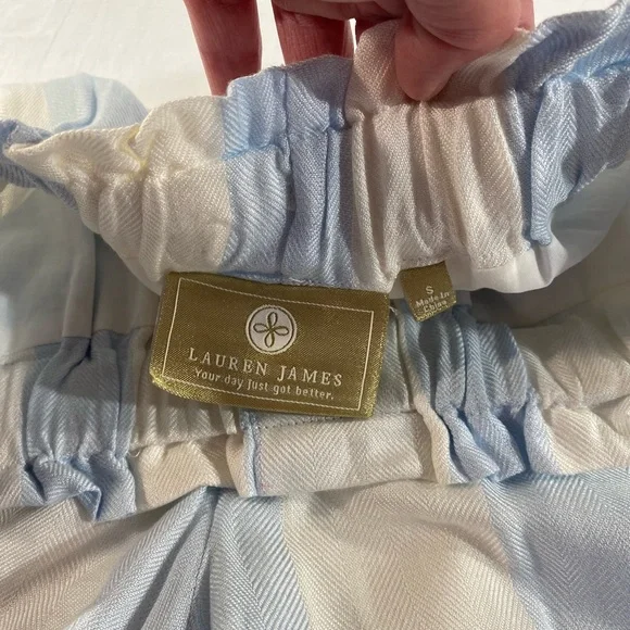 Lauren James Nassau Stripe Paperbag Shorts S - Picture 10 of 13